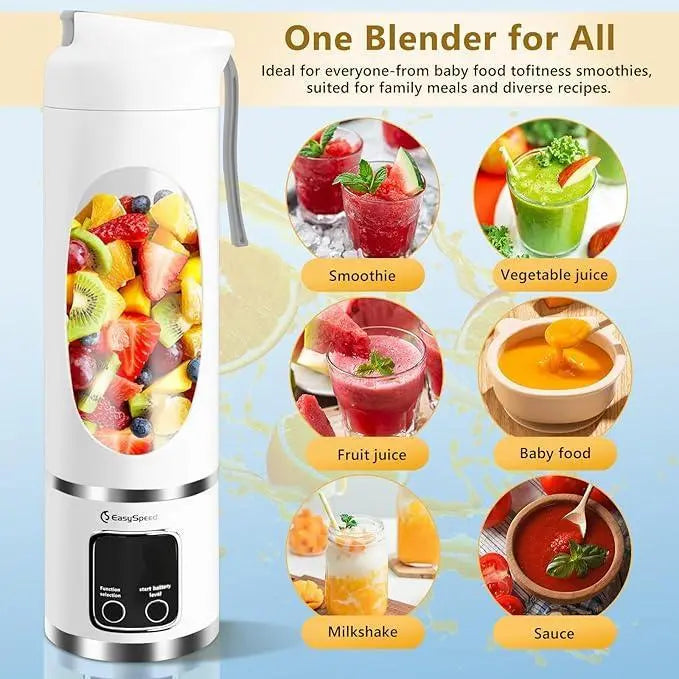 Portable Wireless Juicer Blender – Rechargeable Mini Smoothie Maker 500ML