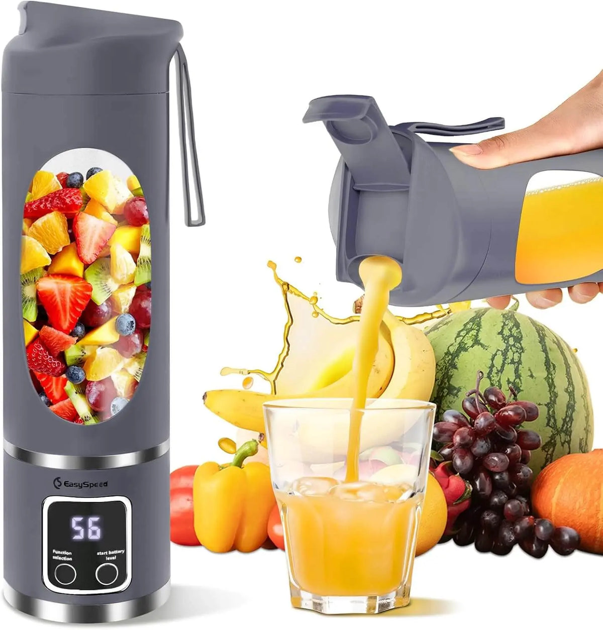 Portable Wireless Juicer Blender – Rechargeable Mini Smoothie Maker 500ML