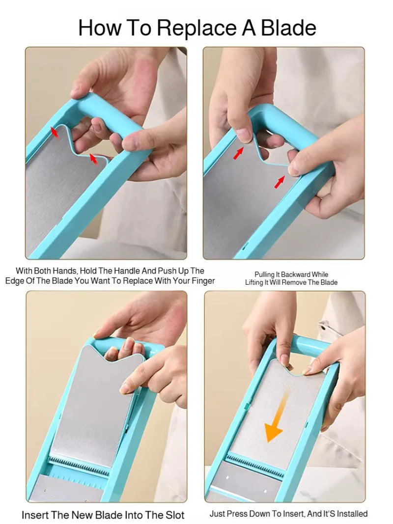 Multi-Functional Slicer, Kitchen Tool, Grater, Shredder, Potato Shredder, Double-Door Multi-Functional Slicer, Grater
