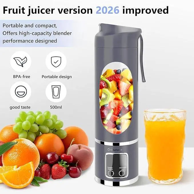 Portable Wireless Juicer Blender – Rechargeable Mini Smoothie Maker 500ML